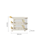 Home Organizer Cart Manufacturer - 3 Layers Transparent Foldable with Wheels