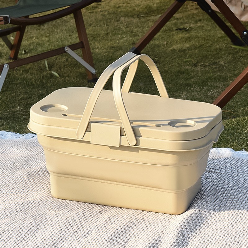Picnic Basket Manufacturer - Wholesale Large Capacity Portable Hand Basket Outdoor