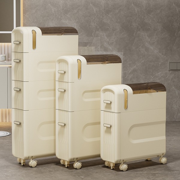 Kitchen Storage Rack Manufacturer - Modern Ultra-Thin PP Mobile Drawer Cart