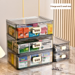Medicine Storage Box Manufacturer - Stackable Transparent Rectangle Design Drawer