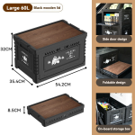 Outdoor Storage Box Manufacturer - 30L-60L Folding with Wooden Lid Trunk Container