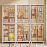 Portable Wardrobe Manufacturer - PP Removable Kids Clothes Cupboard Detachable