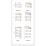 Storage Trolley Manufacturer - Factory Outlet 4-Tier Fruit Kitchen Tray Rack