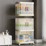 Storage Cabinet Manufacturer - Double Door Small Cart Stackable Display Cabinet