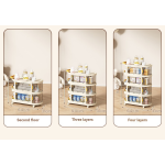 Home Organizer Cart Manufacturer - 3 Layers Transparent Foldable with Wheels