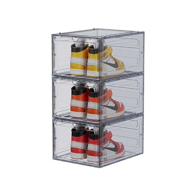 Shoe Box Manufacturer - Foldable Stackable Plastic Clear Modern Design
