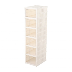 Shoe Rack Manufacturer - 6 Layers Plastic Stackable Foldable Transparent Box