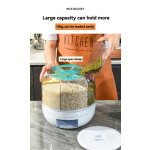 Food Storage Box Manufacturer - Wholesales 6 Grids Rotating Round Transparent