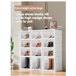 Shoe Rack Manufacturer - Durable 6-Tier Collapsible White PP Folding Cabinet