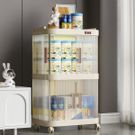 Storage Cabinet Manufacturer - Clear Foldable Movable with Wheels Stackable