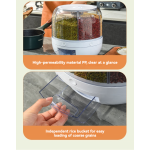 Food Storage Box Manufacturer - Wholesales 6 Grids Rotating Round Transparent