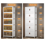 Storage Cabinet Manufacturer - Foldable Rectangle PP Multipurpose Adjustable