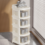 Storage Rack Manufacturer - Multi-Functional Movable Trolley 5-Layer PP