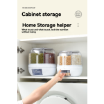 Grain Storage Container Manufacturer - Rotating Plastic with Moisture Lid 6 Compartments