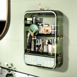 Bathroom Storage Rack Manufacturer - Light Luxury Punch-Free Wall-Mounted Shelf