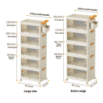 Storage Box Manufacturer - New Arrival Black Stackable PE Plastic Multifunction