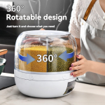 Rice Dispenser Manufacturer - 360 Turntable Organizer Food-Grade Rice Cereal Bean