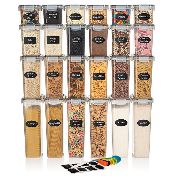 Kitchen Organizer Manufacturer - 42 Pcs Set Bpa-Free Airtight Stackable Cereal