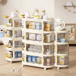 Home Organizer Cart Manufacturer - 3 Layers Transparent Foldable with Wheels
