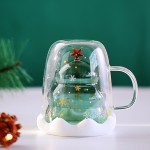 Christmas Cup Manufacturer - Double Walled Glass with Lids