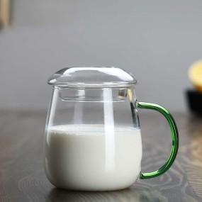 Iced Coffee Cup Manufacturer - Glass with Bamboo Lid