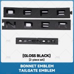 Emblem Badge Manufacturer - Gloss Black Lettering for Defender