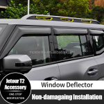 Wind Deflectors Manufacturer - Black Rain Guard for Dodge Nitro
