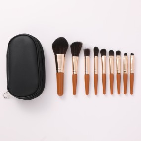 Makeup Brush Set Supplier - Mini 9-piece Portable Travel Soft Bristles Set
