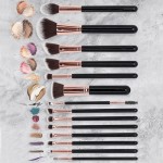 Makeup Brush Set Manufacturer - 14 PCS Custom Logo Private Label Matte Black