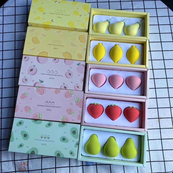 Makeup Egg Factory - 2024 New Design Fruit Shape Portable Non Latex Set