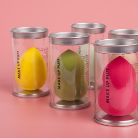 可定制化妆海绵 - 新款包装无乳胶超软单支马口铁代工厂家