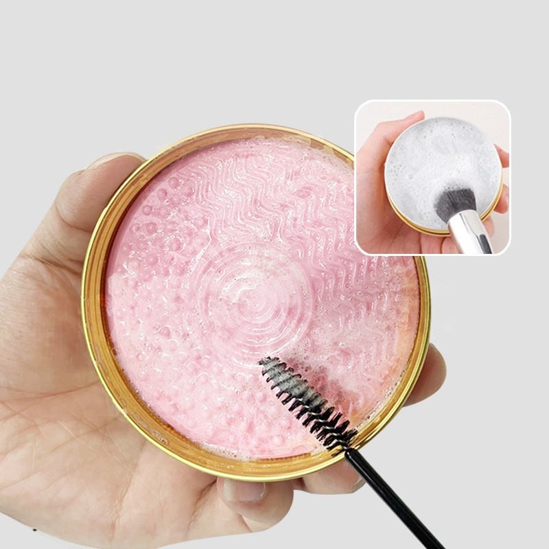 Cleaning Soap Manufacturer - Custom Solid Vegan Makeup Brush Cleaner With Pad