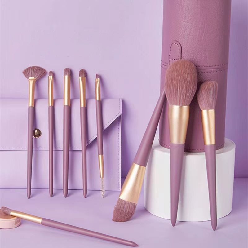 Makeup Brush Set Manufacturer - Wholesale Custom Logo Pink 9 Pcs Professional