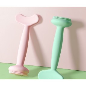 Mask Brush Supplier - 2 in 1 Double Head Soft Bristle Cleansing Massage