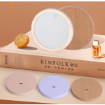 LED Makeup Mirror Supplier - Oval Portable HD Rechargeable Small Gift