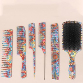 Styling Comb Supplier - New Style Printed Airbag Wide Tooth Pointed Tail