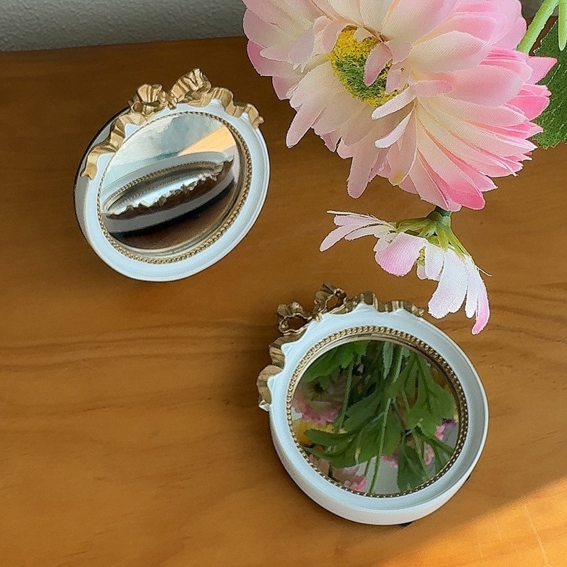 Makeup Mirror Factory - Wholesale Best Price Retro Bow Portable Jewelry Style