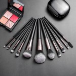 Makeup Brush Set Factory - Black Luxury 11 Piece Custom Logo Travel Set