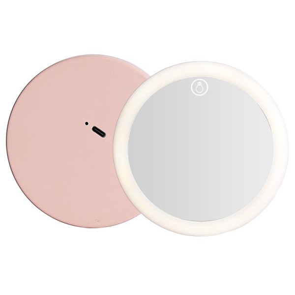 LED Makeup Mirror Supplier - Oval Portable HD Rechargeable Small Gift