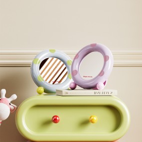 Makeup Mirror Manufacturer - Large Desktop HD Adjustment Bracket Thickened Wave