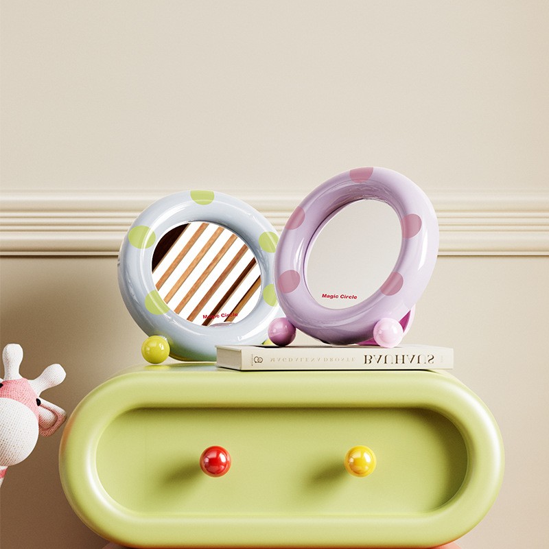 Makeup Mirror Manufacturer - Large Desktop HD Adjustment Bracket Thickened Wave