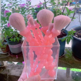 Makeup Brush Set Supplier - Custom Logo Private Label Pink Diamond 7 Pieces