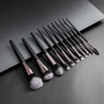 Makeup Brush Set Factory - Black Luxury 11 Piece Custom Logo Travel Set