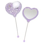Makeup Mirror Manufacturer - Pearl Hair Ball Sugar Love Handle Beaded Portable