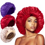 Sleep Cap Manufacturer - Custom Logo Satin Solid Color Sleeping Hat Waterproof