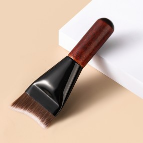 Makeup Brush Supplier - New Mini Wooden Handle Fishtail Seamless Portable