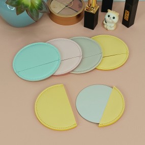 Makeup Mirror Factory - Round Stainless Steel Mini Handheld Mirror