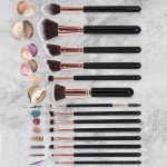 Makeup Brush Set Supplier - Custom logo Private Label 14 PCS Black Matte