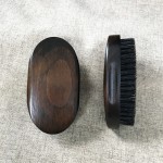Beard Brush Supplier - Small Soft Pocket Travel Men's Wooden Mustache Brush