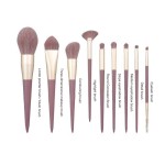 Makeup Brush Set Manufacturer - Wholesale Custom Logo Pink 9 Pcs Professional